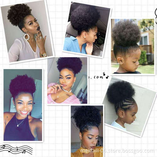 2019 new product hot selling elastic synthetic afro kinky curly hair ponytail
